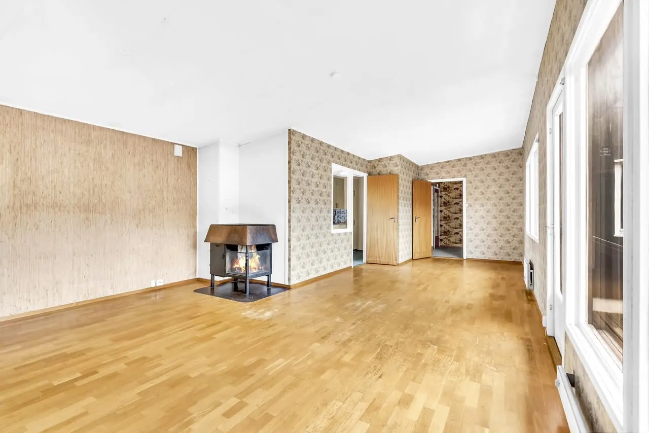 Stue før renovering, Teglverksveien 13b